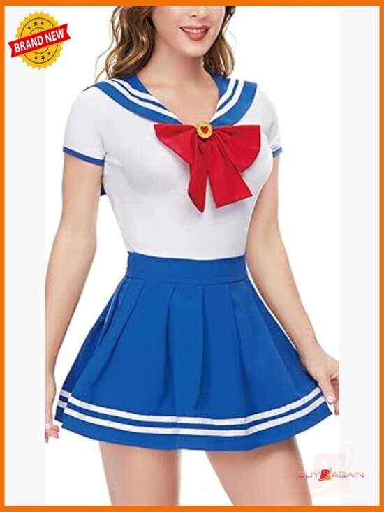 Pants - Button Front Romper Bodysuit with Attached Skirt, Adult Cosplay Onesie